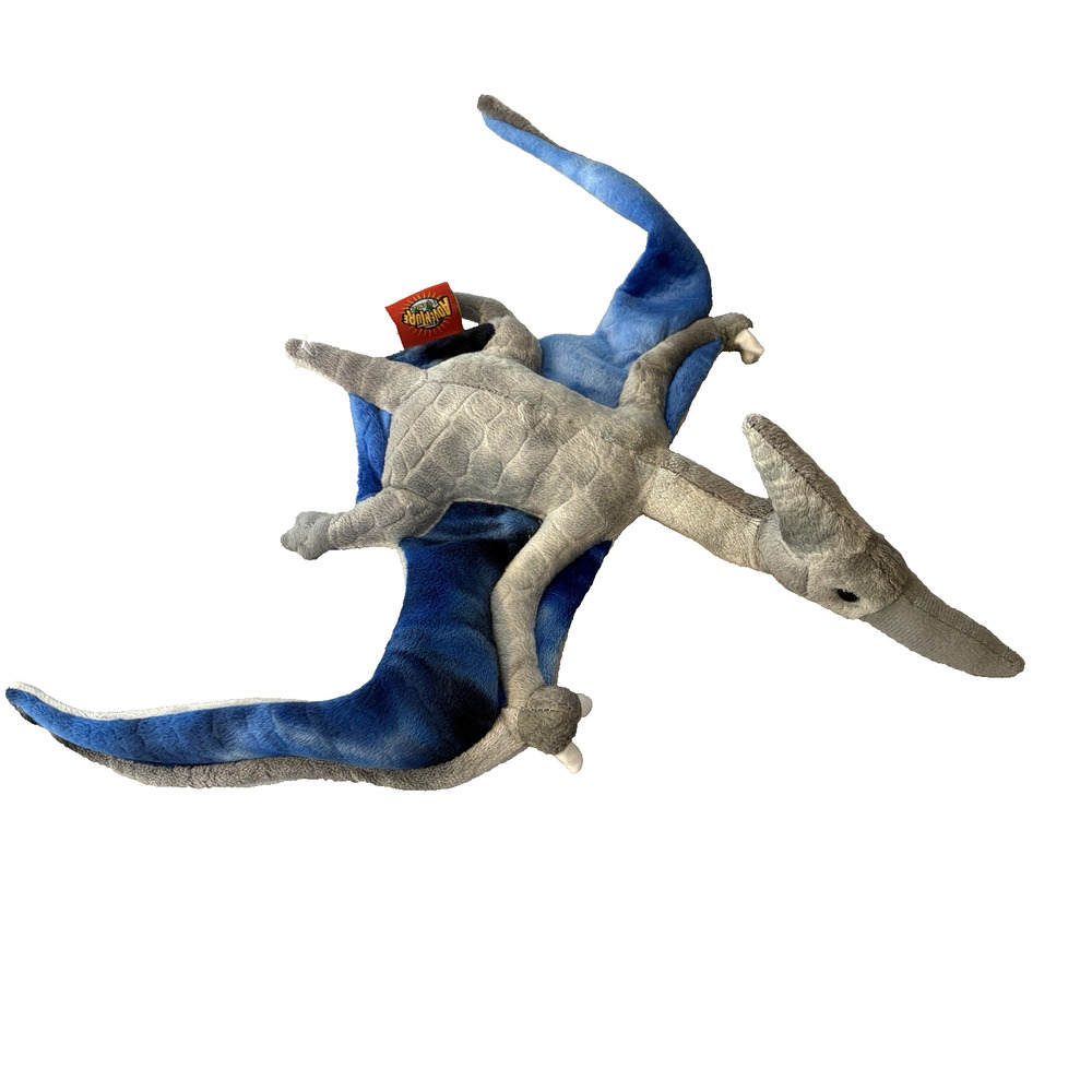 Adventure Planet Plush Animal Den Blue Gray PTERANODON Dinosaur 13" Plush